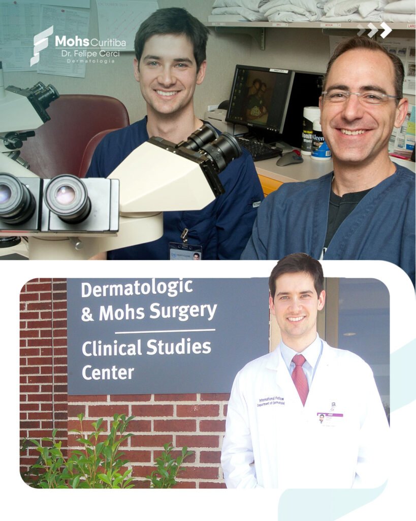 Dr. Felipe Cerci no centro de cirurgia dermatológica e de Mohs, nos Estados Unidos