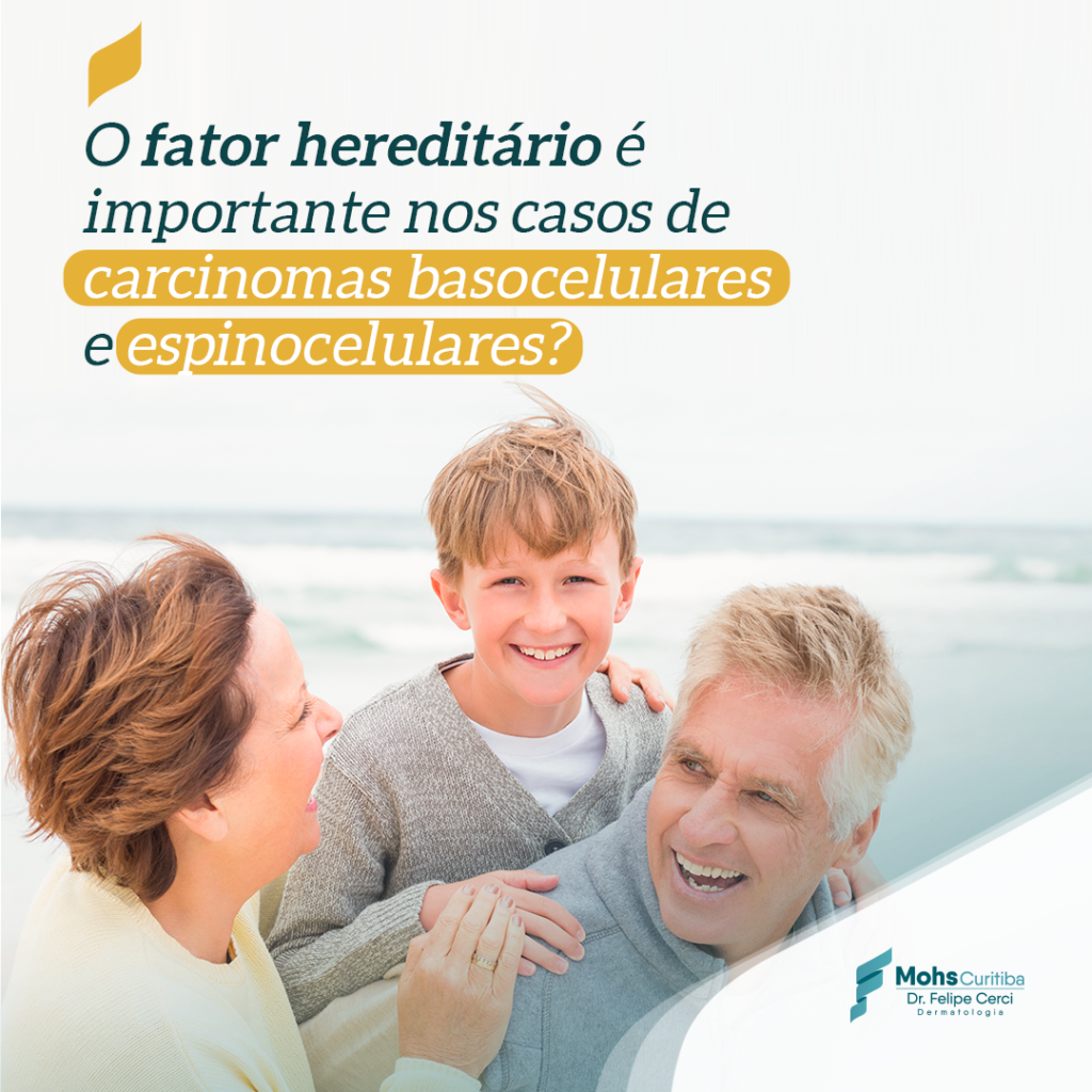 O fator hereditário é importante nos casos de carcinomas basocelulares e espinocelulares?