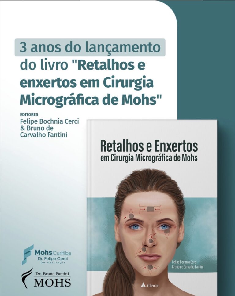 3 anos do lançamento do livro “Retalhos e Enxertos em Cirurgia Micrográfica de Mohs”