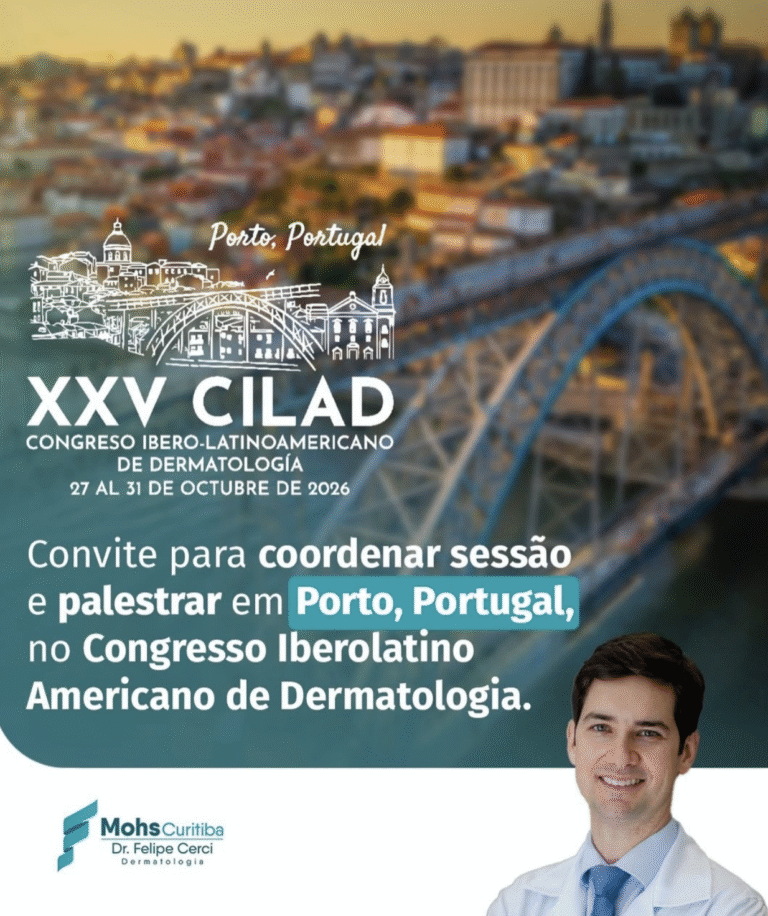 Convite para coordenar sessão e palestrar em Porto, Portugal, no Congresso Iberolatino Americano de Dermatologia.